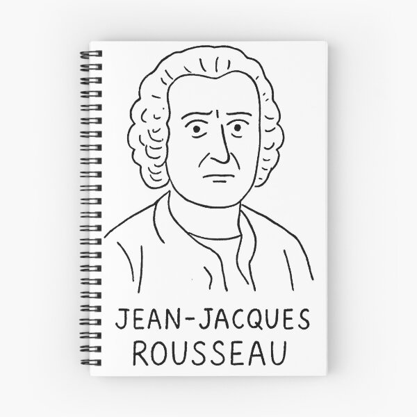 Item preview, Jean-Jacques Rousseau Portrait – Minimalist Monochrome Line Art Illustration designed and sold by Artsy-With.
