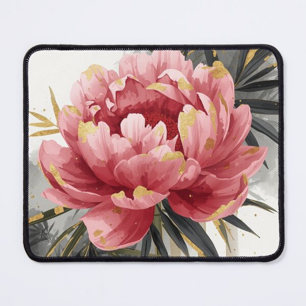 Item preview, Gold Peony Burst Ink Art Print- Design 2. designed and sold by Artist Bishhnu Banerji.