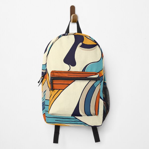 Item preview, Abstract Woman Profile with Flowing Retro Waves designed and sold by InkSmithery.