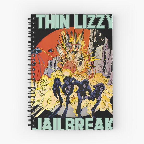 Item preview, Thin Lizzy Jailbreak Explosion Vintage Black Print designed and sold by Th3R3a1R3m1x.