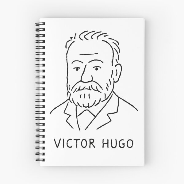Item preview, Victor Hugo Minimalist Line Art Portrait – Black and White Monochrome Literary Illustration designed and sold by Artsy-With.