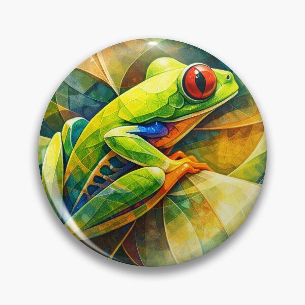 Item preview, Abstract Geometric Tree Frog Art designed and sold by RetroRespect.