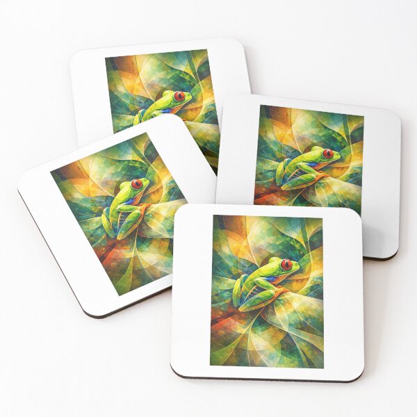 Item preview, Abstract Geometric Tree Frog Art designed and sold by RetroRespect.