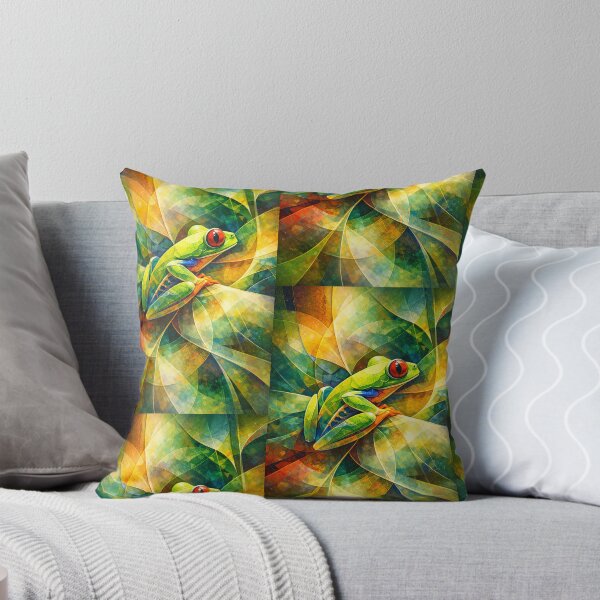 Item preview, Abstract Geometric Tree Frog Art designed and sold by RetroRespect.