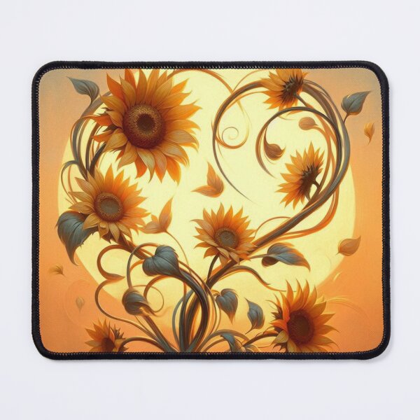 Item preview, Sunflower Heart Sunset Gouache- Design 2 designed and sold by Artist Bishhnu Banerji.