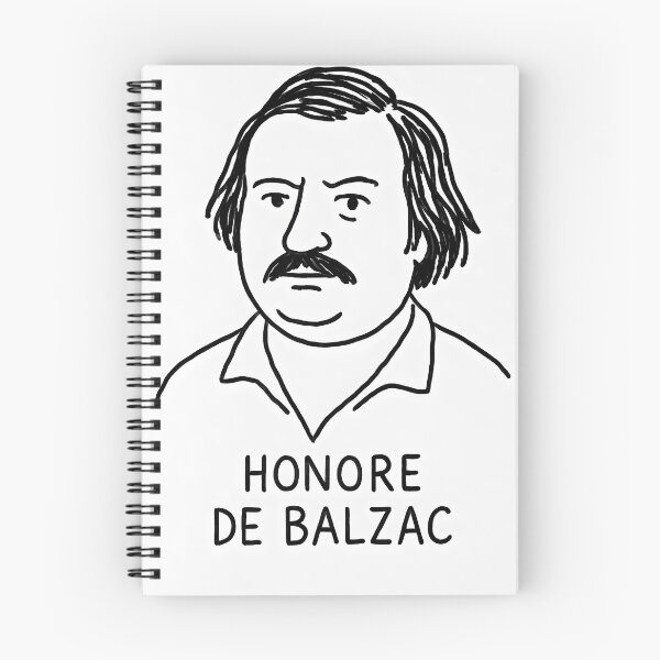 Item preview, Honoré de Balzac Portrait – Minimalist Monochrome Line Art Illustration designed and sold by Artsy-With.