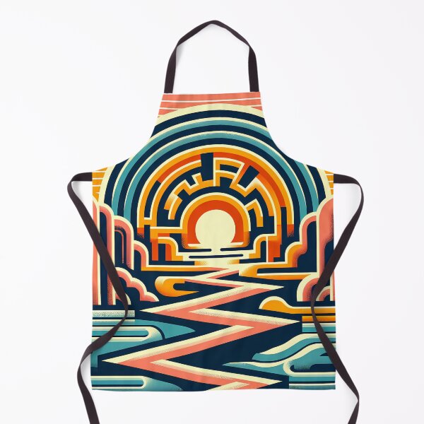 Item preview, Geometric Sunset Over Zigzag River Canyon designed and sold by InkSmithery.