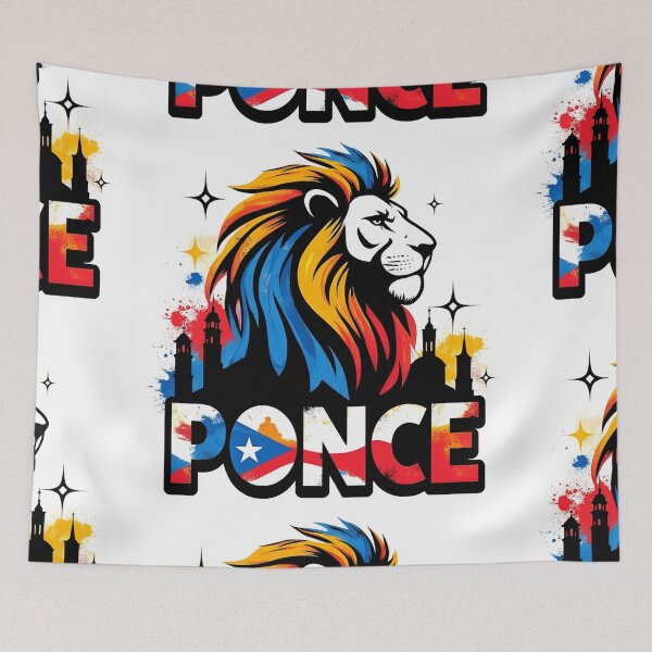 Item preview, Ponce Puerto Rico Lion Pride – Vibrant Skyline & Flag Heritage Art designed and sold by GloboStyle Design .