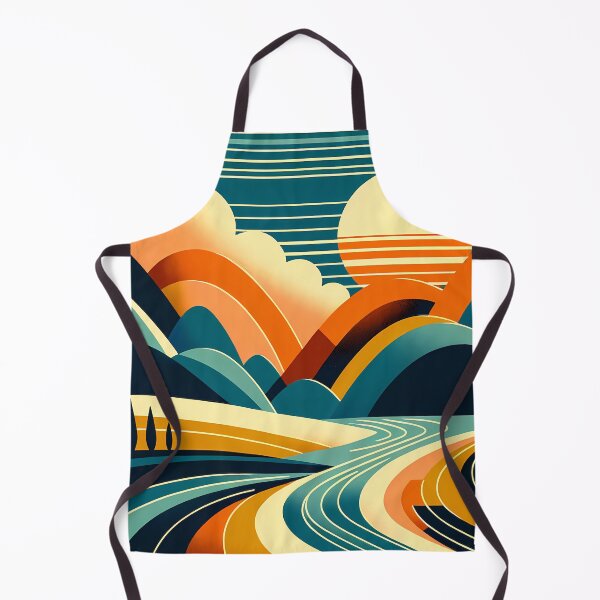 Item preview, Geometric Sun Over Layered Mountains designed and sold by InkSmithery.