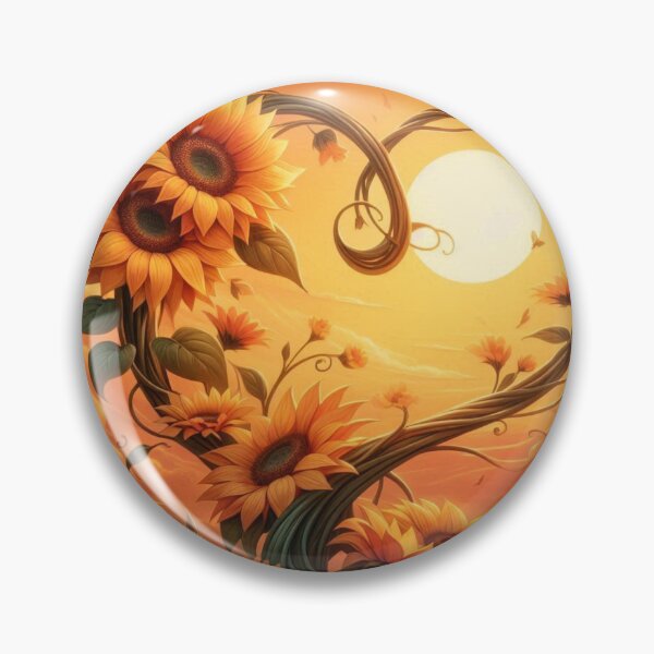 Item preview, Sunflower Heart Sunset Gouache designed and sold by Artist Bishhnu Banerji.