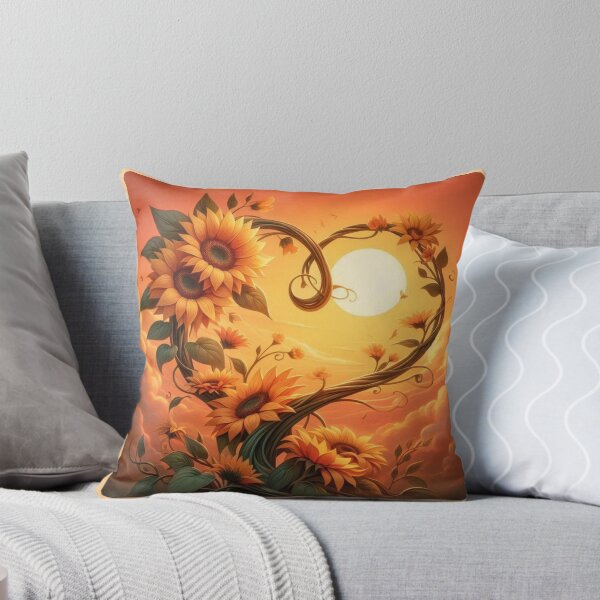 Item preview, Sunflower Heart Sunset Gouache designed and sold by Artist Bishhnu Banerji.