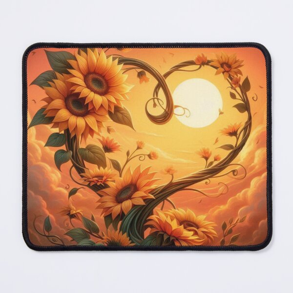 Item preview, Sunflower Heart Sunset Gouache designed and sold by Artist Bishhnu Banerji.