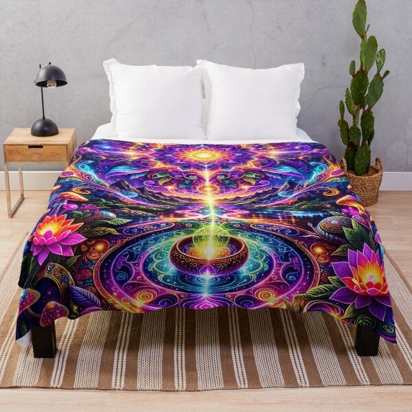 Item preview, Psychedelic Cosmic Mandala – Mystic Energy, Magical Mushrooms and Galactic Harmony Art designed and sold by Dominik1994.