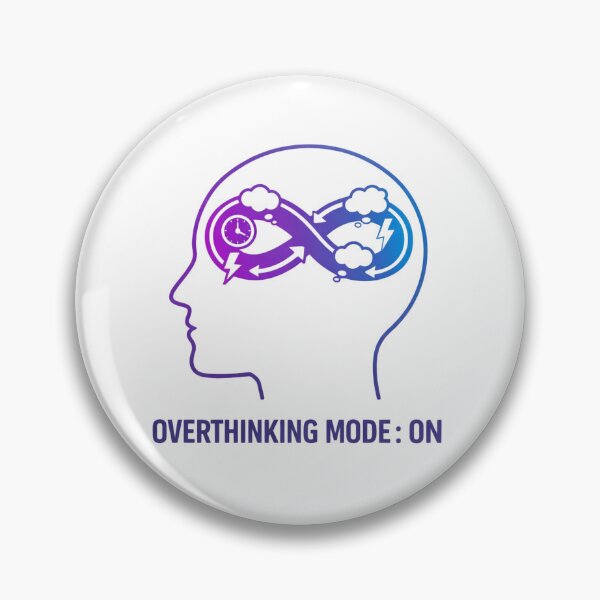 Item preview, Overthinking Mode On Minimalist Brain Illustration designed and sold by Mix Mood.