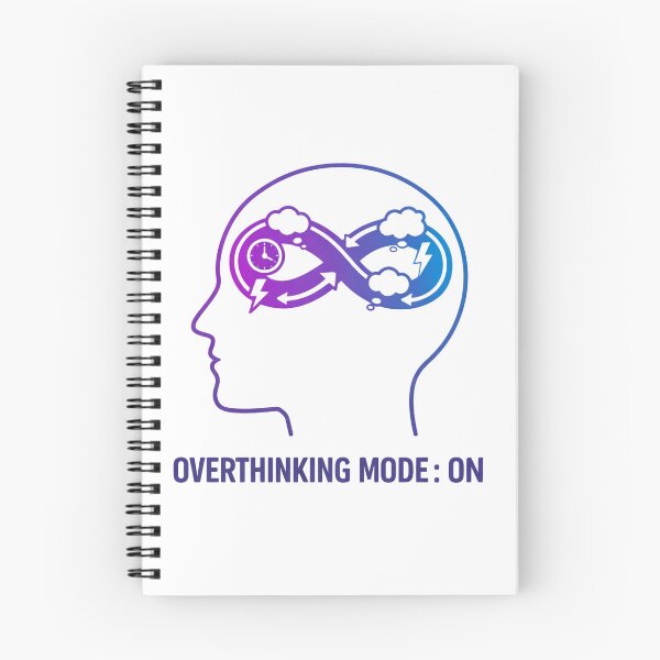 Item preview, Overthinking Mode On Minimalist Brain Illustration designed and sold by Mix Mood.