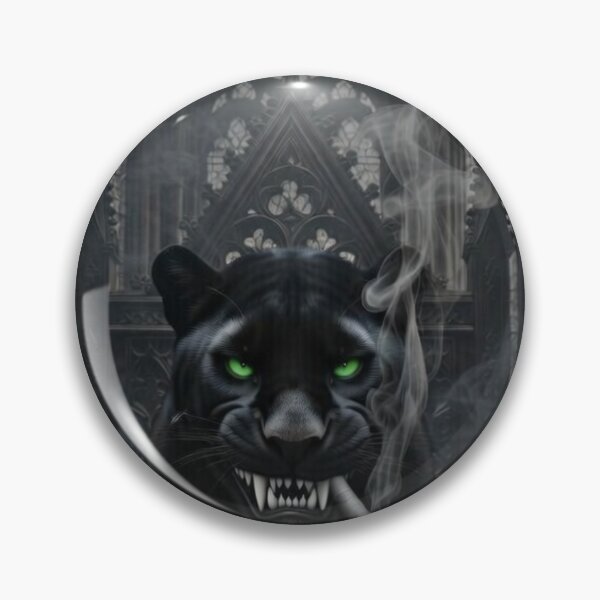 Item preview, Black Panther Gothic Phone Case – Dark Fantasy Green Eyes Big Cat Art | Edgy Aesthetic Wildlife Cover designed and sold by MoonlightEleven.
