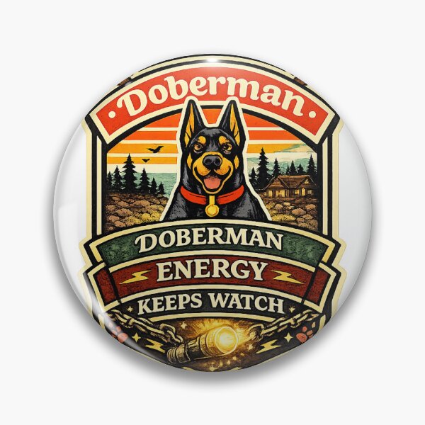 Item preview, Doberman Energy Keeps Watch Bold Doberman Gift designed and sold by WildVista.