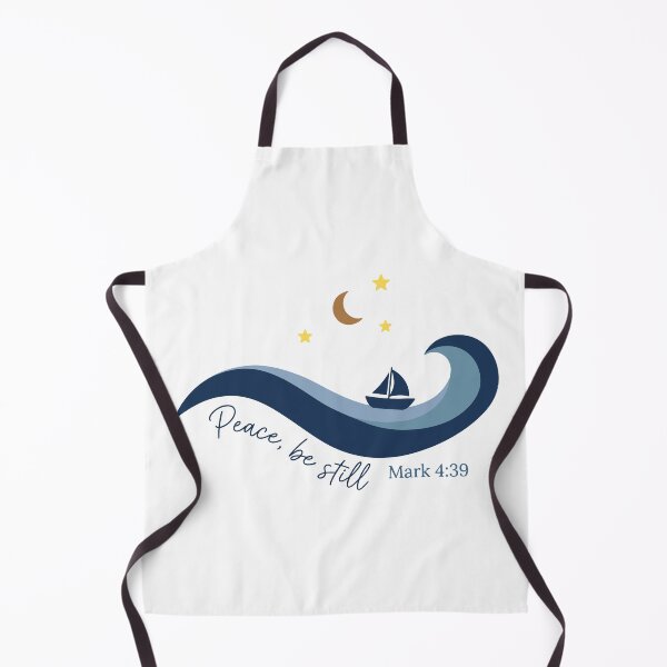 Item preview, Christian Scripture Peace Be Still Ocean Wave Art designed and sold by FunFitLife Studio.