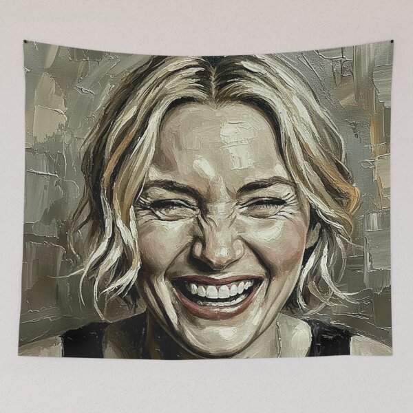 Item preview, Luminous Joy: Kate Winslet Radiant Impasto Portrait designed and sold by Art's Diner.