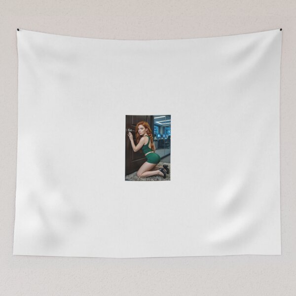 Item preview, Rowan Fletcher in green gym set at tech office designed and sold by CathryneDelamort.