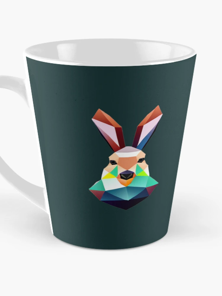 Thumbnail 3 of 4, Coffee Mug, Polygonal Rabbit designed and sold by RedFirecracker.