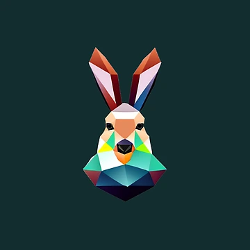 Artwork thumbnail, Polygonal Rabbit by RedFirecracker