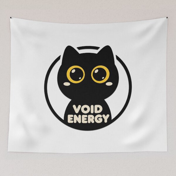 Item preview, Void Energy Minimal Black Cat – Dark Kawaii Aesthetic designed and sold by Visual Dept..