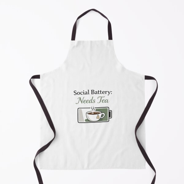 Item preview, Social Battery Needs Tea Minimal Design designed and sold by DreamBigShirts.