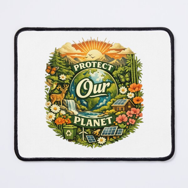 Item preview, Protect Our Planet Eco Nature Illustration Landscape designed and sold by Mix Mood.