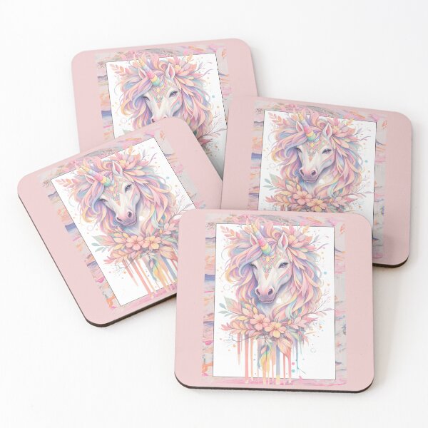 Item preview, Pastel Rainbow Unicorn Floral Illustration – Dreamy Fantasy Boho Art Design designed and sold by rekan.design.