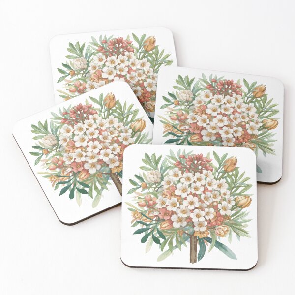 Item preview, Vibrant Watercolor Olea Branch with Blooming Flowers and Lush Greenery designed and sold by GreenBotanist.