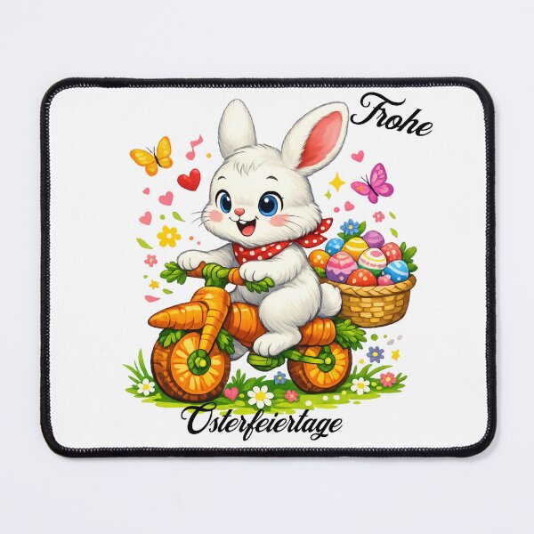 Item preview, Easter love on two wheels – The cheerful bunny with his carrot bicycle designed and sold by CoolContent Factory.