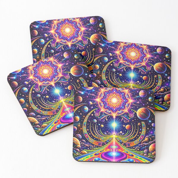Item preview, Psychedelic Cosmic Mandala – Galactic Path, Planets and Sacred Geometry Art designed and sold by Dominik1994.