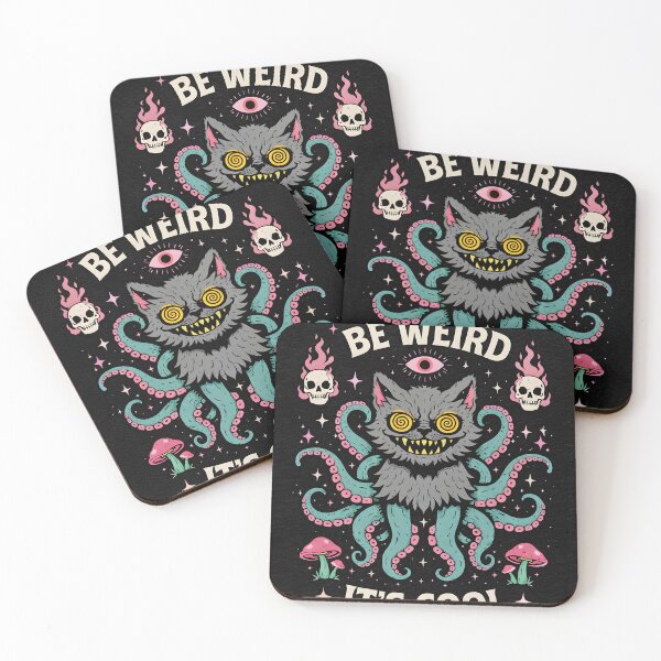 Item preview, Be Weird It’s Cool Cat designed and sold by Matinez Pink.