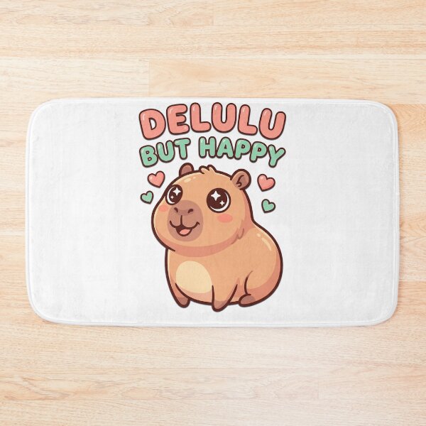Item preview, Delulu But Happy Capybara – Cute Delusional Optimism Meme designed and sold by Visual Dept..