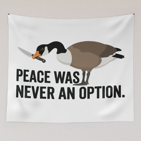 Item preview, Peace Was Never An Option Knife Canada Goose Meme designed and sold by Petzzz.