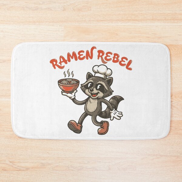 Item preview, Raccoon Ramen Rebel - Retro 70s Mascot Art designed and sold by Mdozet.