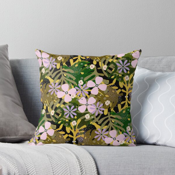Item preview, Tropical Floral Pattern with Pink and Lilac Flowers designed and sold by Clara Fruggeri.
