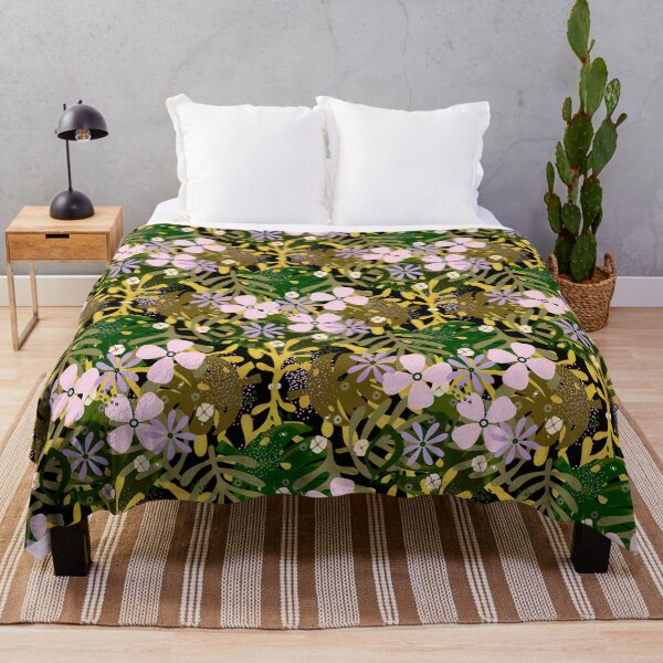 Item preview, Tropical Floral Pattern with Pink and Lilac Flowers designed and sold by Clara Fruggeri.