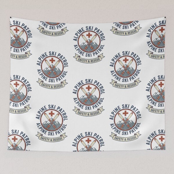 Item preview, Alpine Ski Patrol Safety Rescue - Vintage Mountain Badge Gift designed and sold by Luminari Creations.