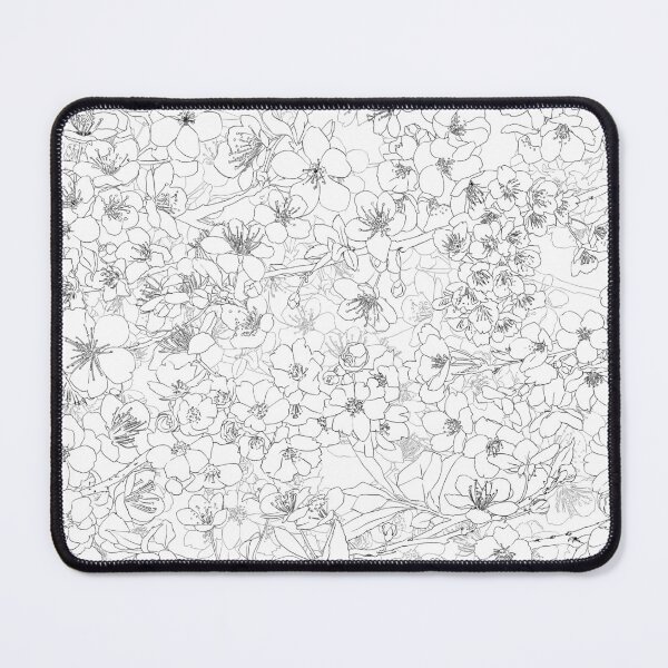 Item preview, Placemat in Ink Gardens - Peach Blossom Branches designed and sold by Elisa Moriconi.