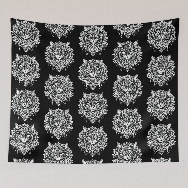 Item preview, Mystical Mandala Cat: Spiritual Zen Feline Art | Ancient Egypt Art designed and sold by GulfSignature.