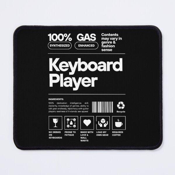 Item preview, Keyboard Player Infographic Shirt designed and sold by Creative Shed Designs.