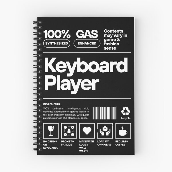 Item preview, Keyboard Player Infographic Shirt designed and sold by Creative Shed Designs.