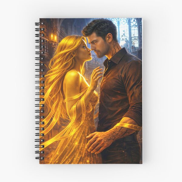 Item preview, Slade & Auren – Dark Romantasy Golden Magic Couple Art designed and sold by DudasAmiles.