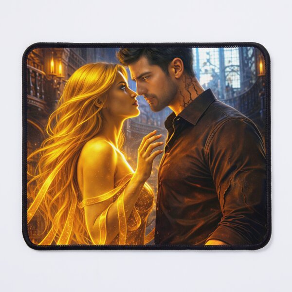 Item preview, Slade & Auren – Dark Romantasy Golden Magic Couple Art designed and sold by DudasAmiles.
