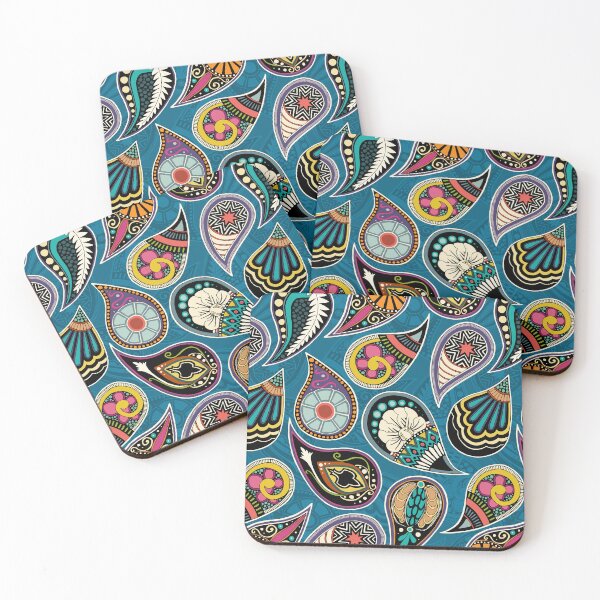 Item preview, paisley peacock blue designed and sold by scrummy.