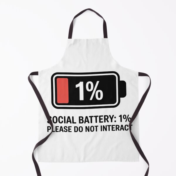Item preview, Low Social Battery 1 Percent - Funny Introvert Humor designed and sold by Mr-wow.