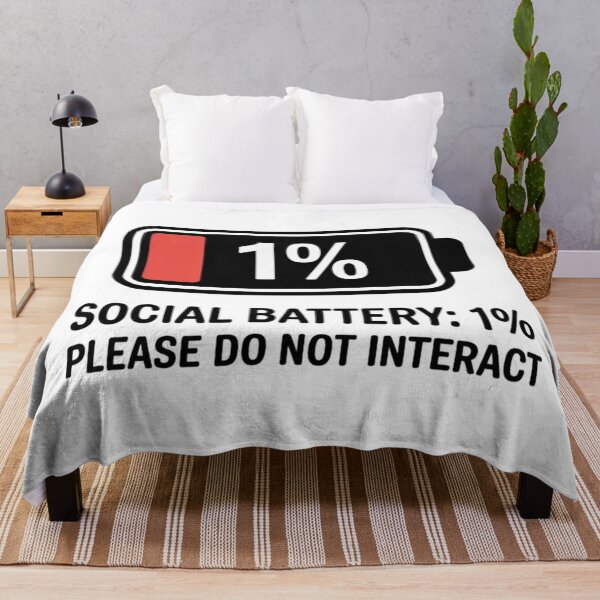 Item preview, Low Social Battery 1 Percent - Funny Introvert Humor designed and sold by Mr-wow.