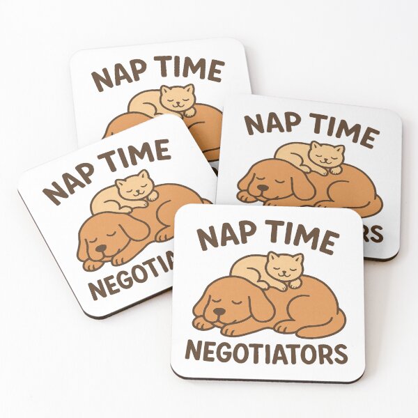 Item preview, Nap Time Negotiators – Dog & Cat Logo designed and sold by OwnYourMood.